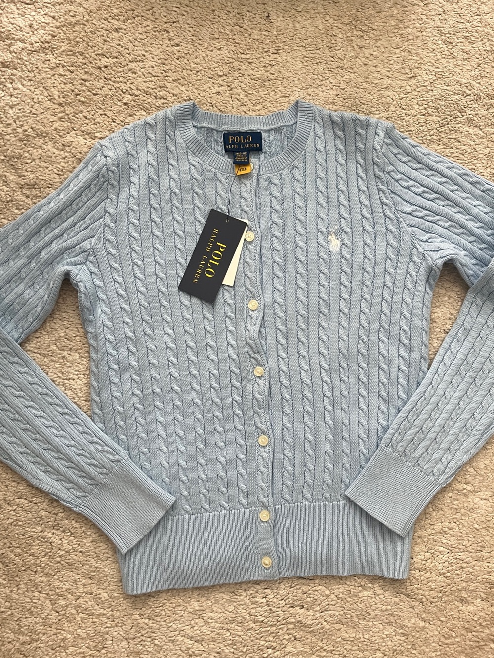Polo Girl's cable knit cardigan